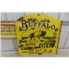 Image 5 : Buffalo Motor Oil Prairie City Oil Co Two-Sided Porcelain Flange Sign, 24" x 24"