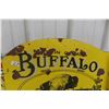 Image 6 : Buffalo Motor Oil Prairie City Oil Co Two-Sided Porcelain Flange Sign, 24" x 24"