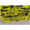 Image 8 : Buffalo Motor Oil Prairie City Oil Co Two-Sided Porcelain Flange Sign, 24" x 24"