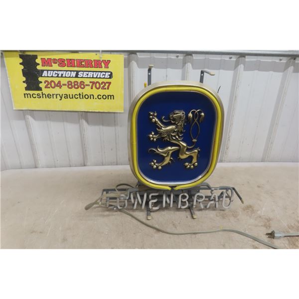 Lown Brau Neon Sign, Complete, Not Working W/ One Break