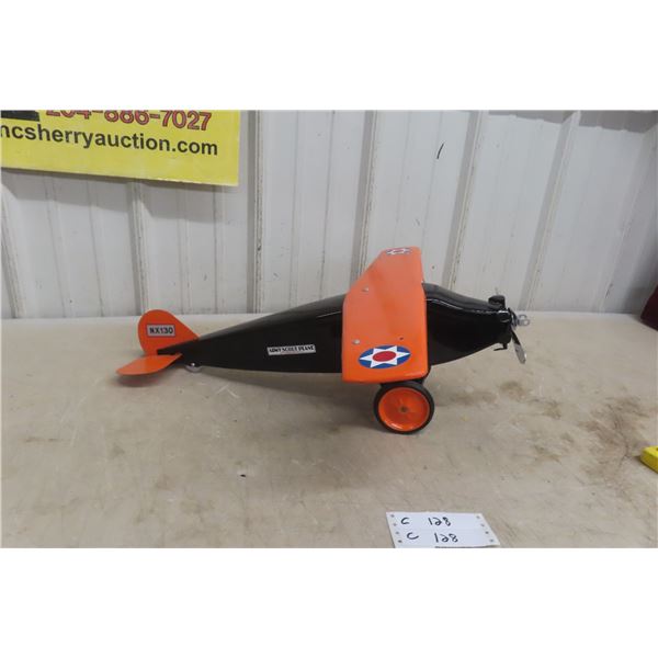 SteelcraftArmy Scout Pressed Steel Airplane, C. 1920/30s, Professionally Restored, 23" Wingspan