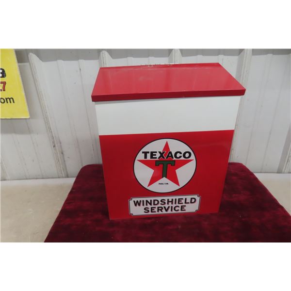 Texaco Windshield Service Metal Towel Dispenser Box, Vintage Style, 15" x 12" x 6 1/2"
