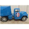 Image 2 : ERTL Royalite Metal Tanker Truck & Trailer, Professionally Restored, C. 1970s, 23 1/2" Long