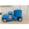 Image 6 : ERTL Royalite Metal Tanker Truck & Trailer, Professionally Restored, C. 1970s, 23 1/2" Long