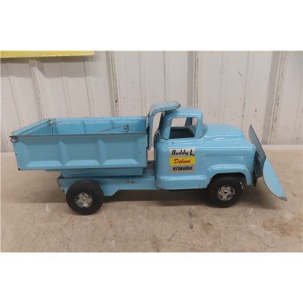Buddy L Deluxe Pressed Steel Hydraulic Dump Truck, C. 1950s–1960s, 17" Long