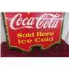 Image 10 : Coca-Cola “Refresh Yourself Sold Here Ice Cold” Two-Sided Porcelain Flange Sign, C. 1930s, 17" x
