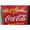 Image 3 : Coca-Cola “Refresh Yourself Sold Here Ice Cold” Two-Sided Porcelain Flange Sign, C. 1930s, 17" x
