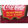 Image 4 : Coca-Cola “Refresh Yourself Sold Here Ice Cold” Two-Sided Porcelain Flange Sign, C. 1930s, 17" x