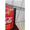 Image 6 : Coca-Cola “Refresh Yourself Sold Here Ice Cold” Two-Sided Porcelain Flange Sign, C. 1930s, 17" x