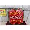 Image 7 : Coca-Cola “Refresh Yourself Sold Here Ice Cold” Two-Sided Porcelain Flange Sign, C. 1930s, 17" x