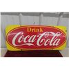 Image 1 : Drink Coca-Cola Porcelain Kick Plate Sign, C. Late 1940s–Early 1950s, 12 1/2" x 29 1/2"