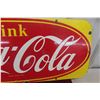 Image 4 : Drink Coca-Cola Porcelain Kick Plate Sign, C. Late 1940s–Early 1950s, 12 1/2" x 29 1/2"
