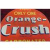 Image 2 : Orange Crush Embossed Metal Tin Sign, C. 1939, 15 1/2" Diameter