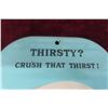 Image 2 : Orange Crush Metal Tin Thermometer w/Bulb - Crush That Thirst, C. 1940s–1950s, 6" x 16"