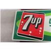 Image 2 : 7UP Thirst Away Embossed Metal Tin Sign by Stout Sign Co, C. 1965, 12" x 30"