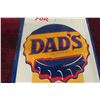 Image 2 : Dad’s Root Beer Embossed Metal Tin Thermometer W/ Bulb, C. 1950s–1960s, 7 1/2" x 27"