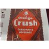 Image 3 : Orange Crush Metal Tin Thermometer W/ Beehive Bottle w/ Crushy, C. 1940s–1950s, 6" x 15"