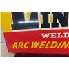 Image 10 : Lincoln Welder Arc Welding Equipment Painted Metal Two-Sided Sign, 1957, 30" x 17 1/2"
