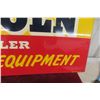 Image 11 : Lincoln Welder Arc Welding Equipment Painted Metal Two-Sided Sign, 1957, 30" x 17 1/2"