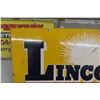 Image 2 : Lincoln Welder Arc Welding Equipment Painted Metal Two-Sided Sign, 1957, 30" x 17 1/2"