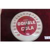 Image 1 : Drink Double Cola Thermometer W/ Glass Lens, C. 1950s, 12" Diameter