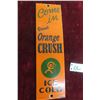 Image 1 : Vintage(?) Come In Drink Orange Crush Ice Cold Palm Press, Heavy Porcelain, 3 1/2" x 12"