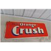 Image 1 : Orange Crush Metal Tin Sign by St Thomas, C. 1940, 15" x 39"