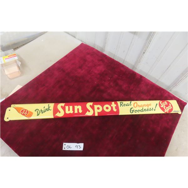 Sun Spot Porcelain Door Bar, C. 1950s, 2 1/2" x 31"