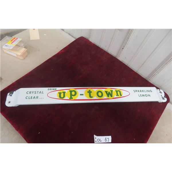 Up-Town Porcelain Door Bar, C. 1950s, 3 1/2" x 32"