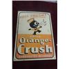 Image 1 : Vintage Orange Crush Embossed Metal Tin Sign by AAA Sign Co, 12" x 18"