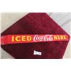 Image 1 : Coca Cola Iced Here Porcelain Door Bar 1958 P+M 3'' x 31'' 