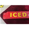 Image 3 : Coca Cola Iced Here Porcelain Door Bar 1958 P+M 3'' x 31'' 