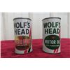 Image 1 : 2 Wolf Head Oil Can Banks 