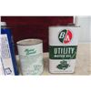 Image 8 : 4 Outboard 1 Quart Oil Cans: BA, Esso, RPM, Marine Special. 3 with 