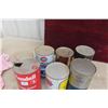 Image 9 : 7 Quart Oil Cans: Gulf, Quaker State, Durol, Shell, Kendall, Esso, 
