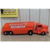 Image 1 : Minnitoy Super Test Pressed Steel Tanker Truck and Trailer 28'' Long. 