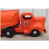 Image 2 : Minnitoy Super Test Pressed Steel Tanker Truck and Trailer 28'' Long. 