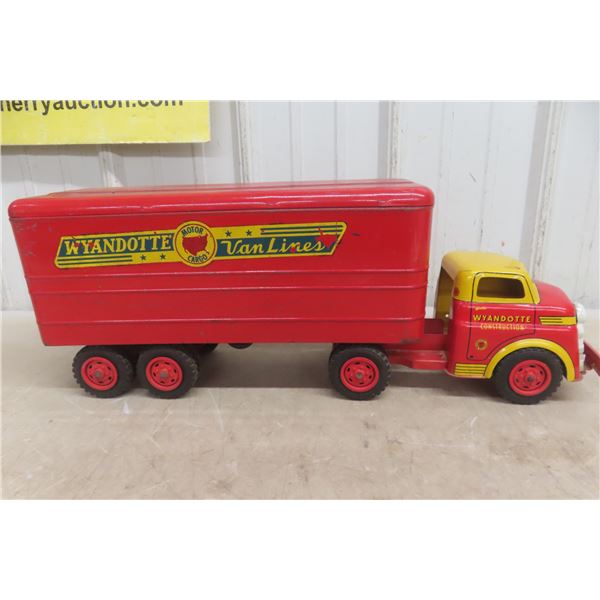 Wyandotte Motor Cargo Van Lines Pressed Steel Truck and Trailer