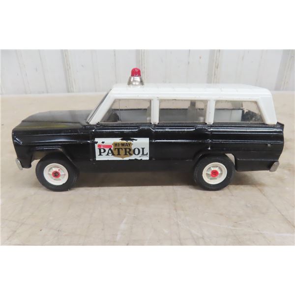 Tonka Hiway Patrol Jeep Pressed Steel 1960s 9'' Long 