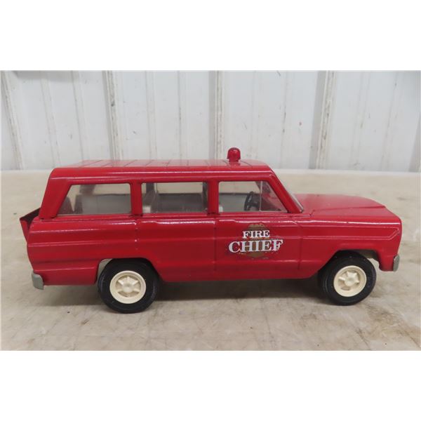 Tonka Fire Chief Jeep Wagoneer Pressed Steel 1960s/70s 9'' 