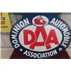 Image 2 : Dominion Automobile Association Painted Metal 2 Sided Sign 