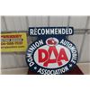 Image 6 : Dominion Automobile Association Painted Metal 2 Sided Sign 