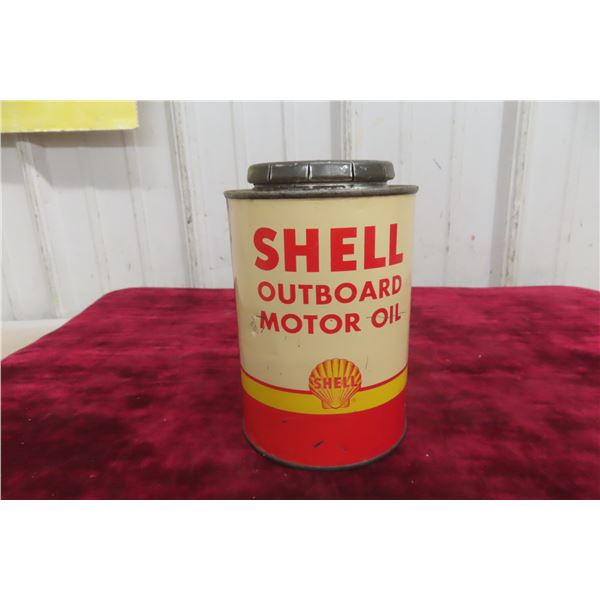 Shell Outboard Motor Oil Quart Can 