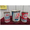 Image 6 : (2) Purity 99 Oil Quart Cans, (1) Royalite 5lbs Grease Can 