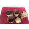 Image 7 : 5 BA Cans: (1) 1lbs Grease Can, (4) Motor Oil Quart 