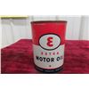 Image 1 : Esso with Only Letter E Extra Motor Oil Quart Can with Product 