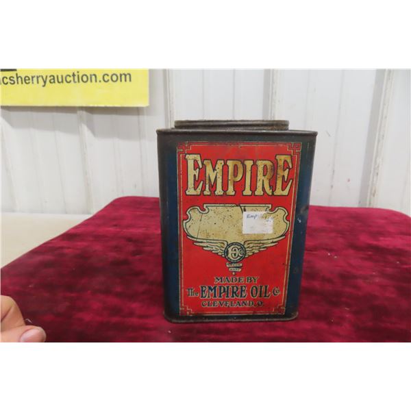 Empire Oil Can 1940s 7'' x 5'' x 5'' 
