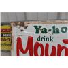 Image 4 : Mountain Dew Metal Tin Embossed Sign 1967 with Great Graphics 