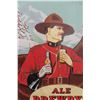 Image 2 : Drewrys Ale Beer Metal Tin Sign with Mountie Drinking Beer