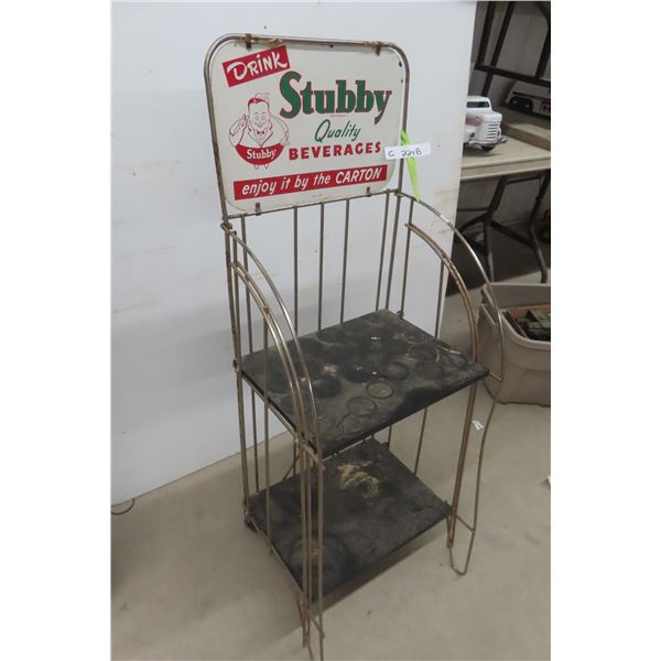 Stubby Beverages Carton Bottle Rack 2 Tier with Graphics of Stubby 